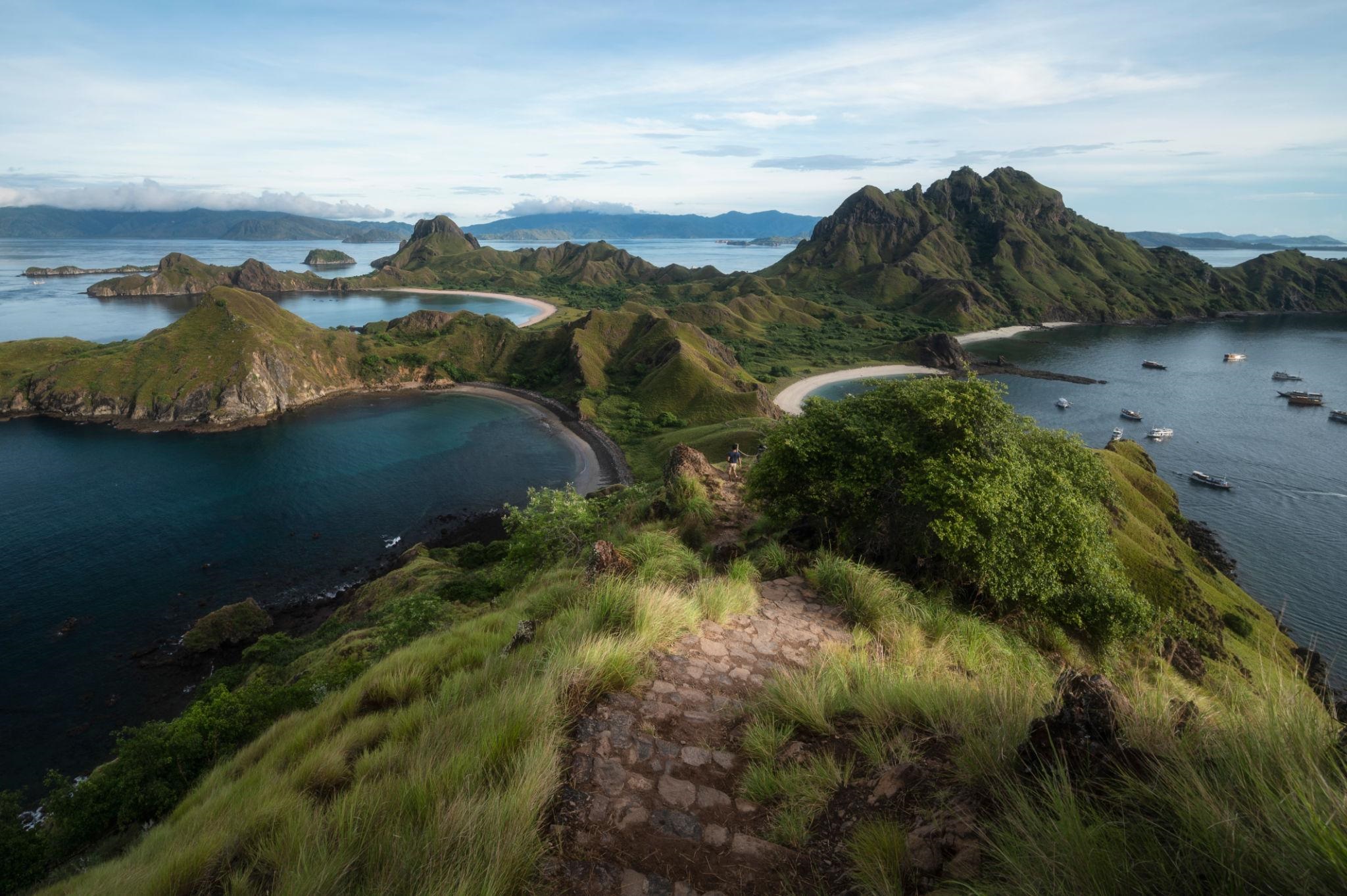 Sunrise trekking view from Padar Island Komodo National Park